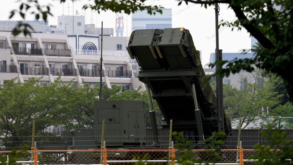 PAC-3 surface to air missile system outside Japan ministry of defence