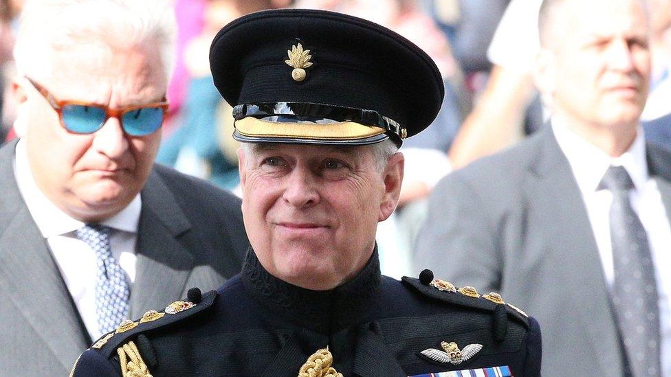 Prince Andrew in his former role as colonel of the Grenadier Guards