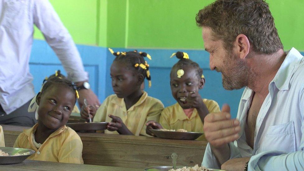 Gerard Butler visited Haiti with Mary's Meals