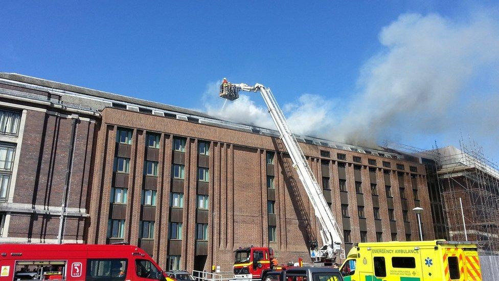 Fire at National Library