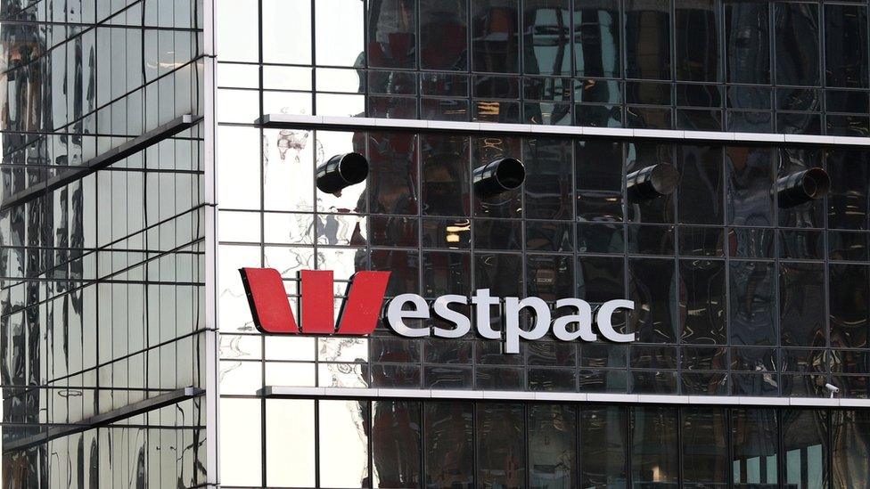 Facade of Westpac bank building