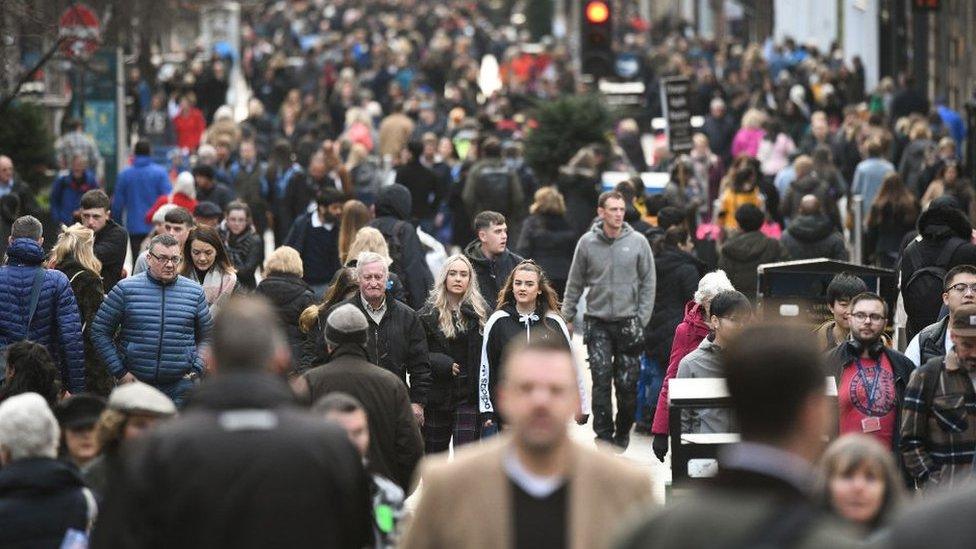 shoppers in Buchanan Street, Glasgow