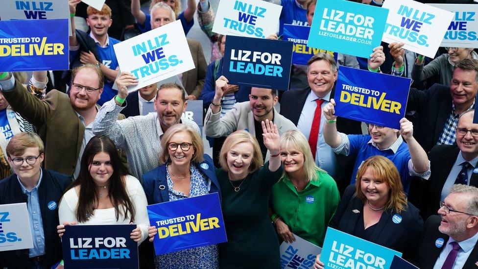 MSPs and MPs with Liz Truss