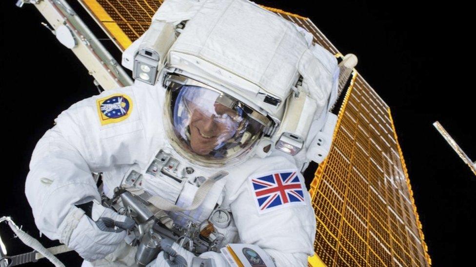 Tim Peake during his first spacewalk