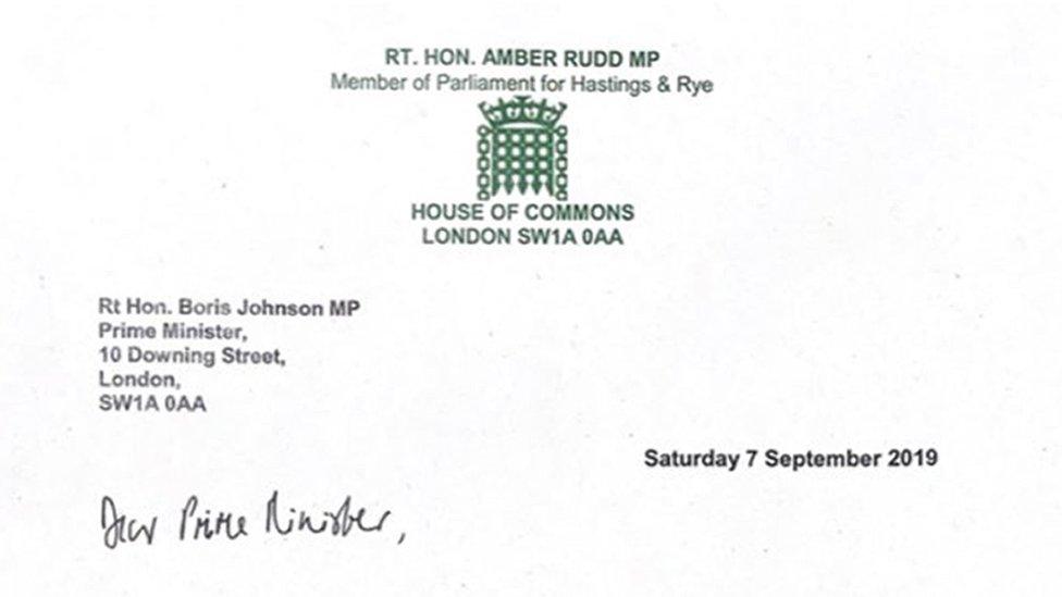 Amber Rudd's resignation letter