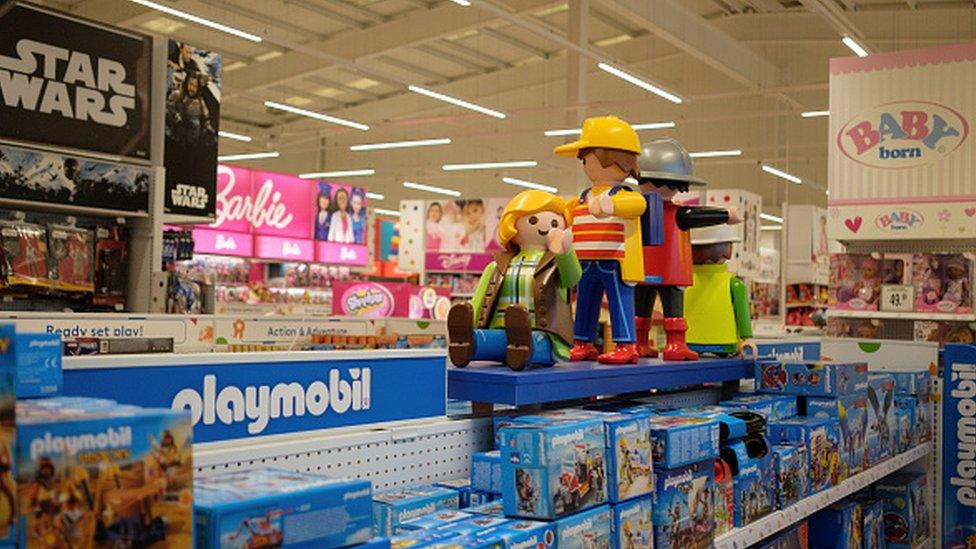 Toys inside a Toys R Us store in Luton