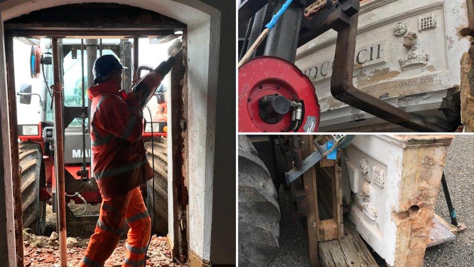 Coade stone removed from Orfordness Lighthouse