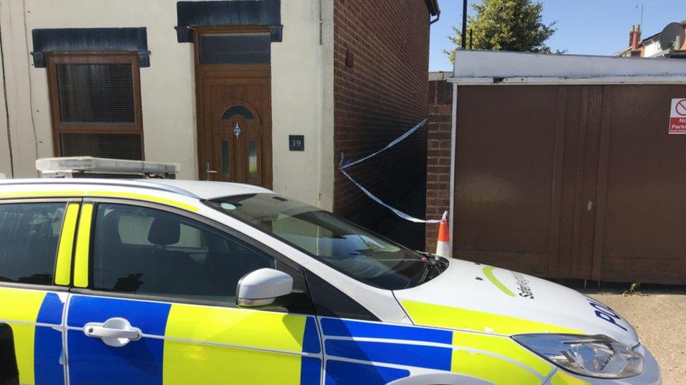 Alleyway with police cordon