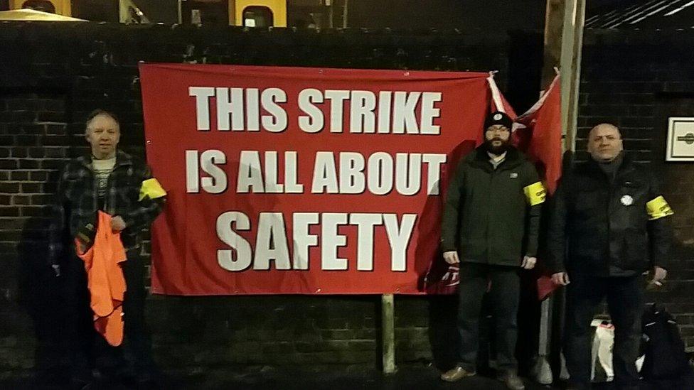 Picket line at Selhurst