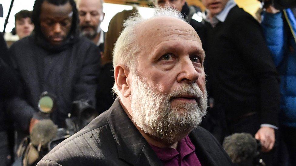 Bernard Preynat, a former priest accused of sexual assaults, waits for his trial to begin in Lyon in January 2020