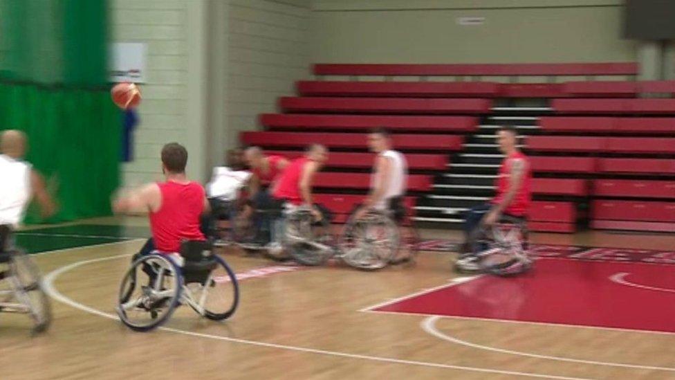 Team GB wheelchair athletes training