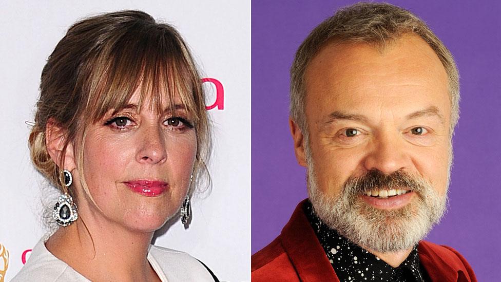 Mel Giedroyc and Graham Norton