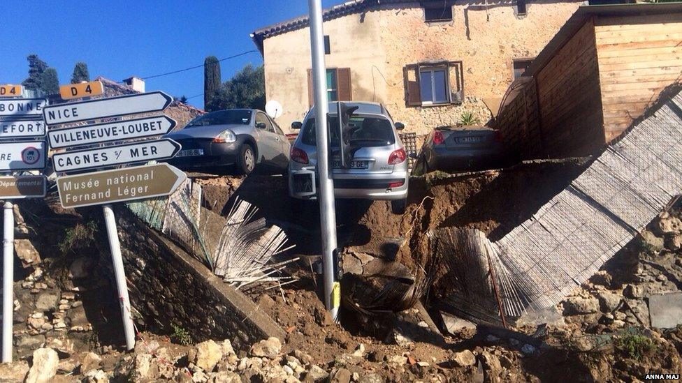 Anna Maj also sent this picture of the flood damage in Biot, France