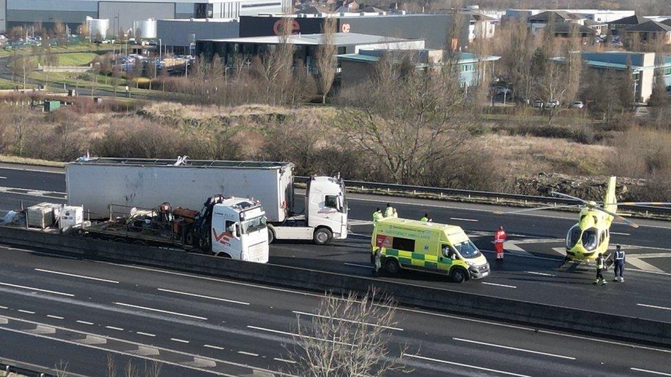 Scene after crash on M1