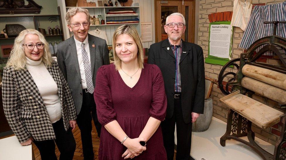 From left to right: councillor Lynn Masterman, Kevin Trickett from the Wakefield Civic Society, councillor Michelle Collins, and Paul Cartwright from the Pontefract Civic Society.