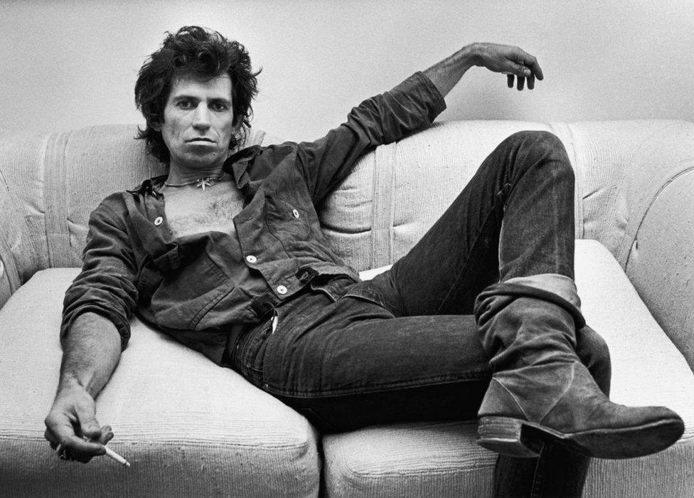 Studio portrait of Keith Richards, 1980