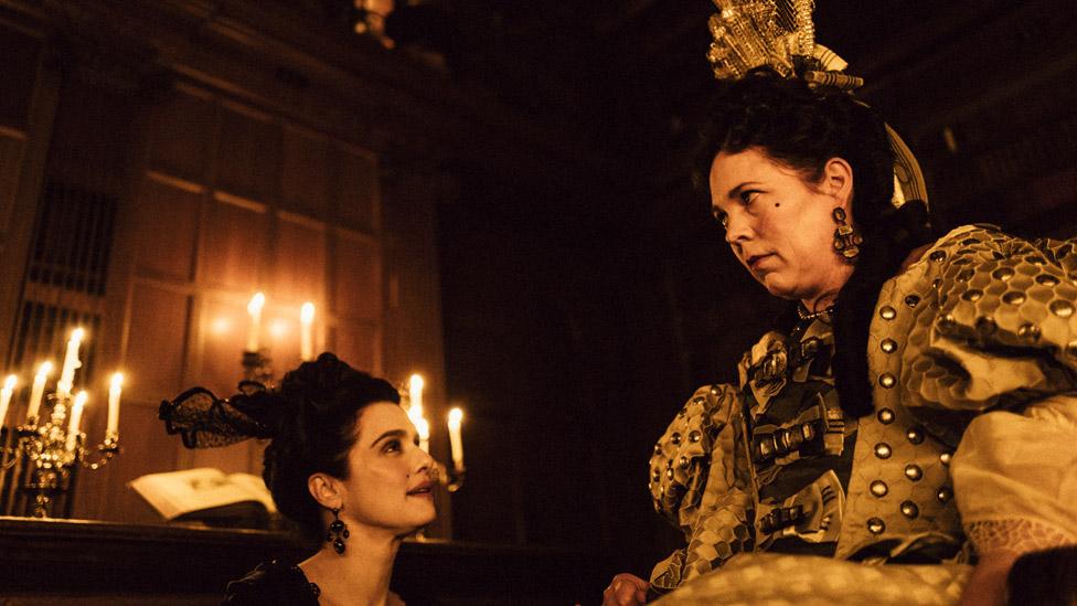 Rachel Weisz and Olivia Colman in The Favourite