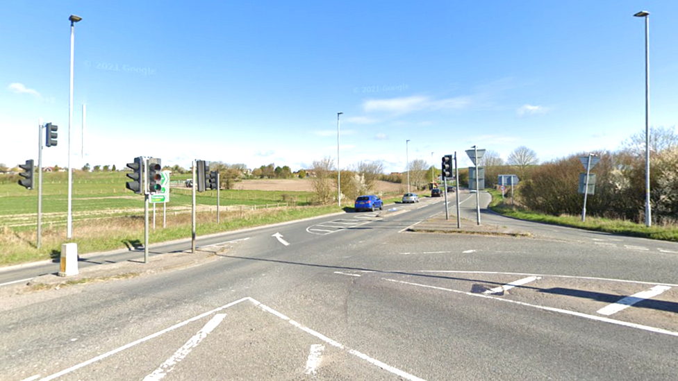 A350 near Upton Scudamore in Wiltshire