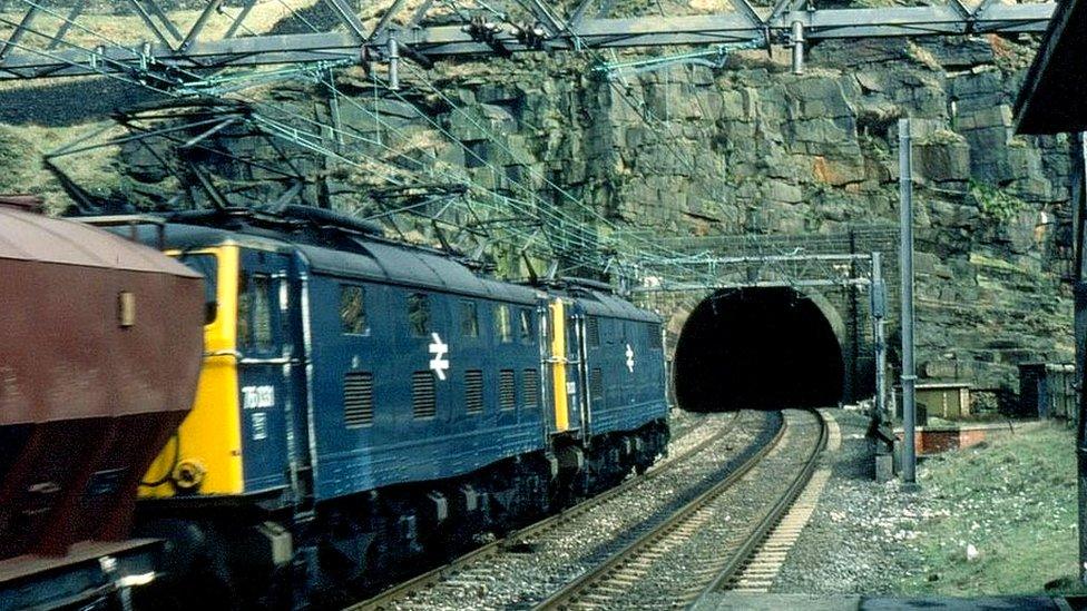 Class 76 locomotive on Woodhead line