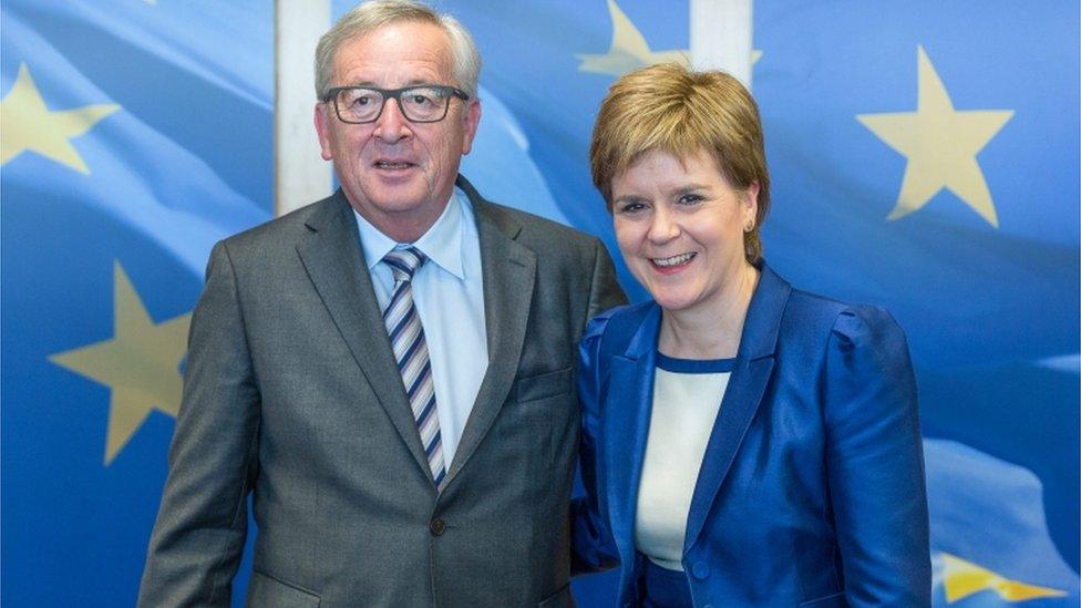 Nicola Sturgeon and Jean-Claude Juncker