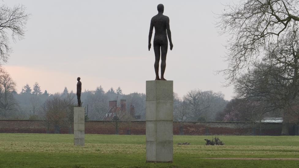 Antony Gormley's Time Horizon installation at Houghton Hall, Norfolk,