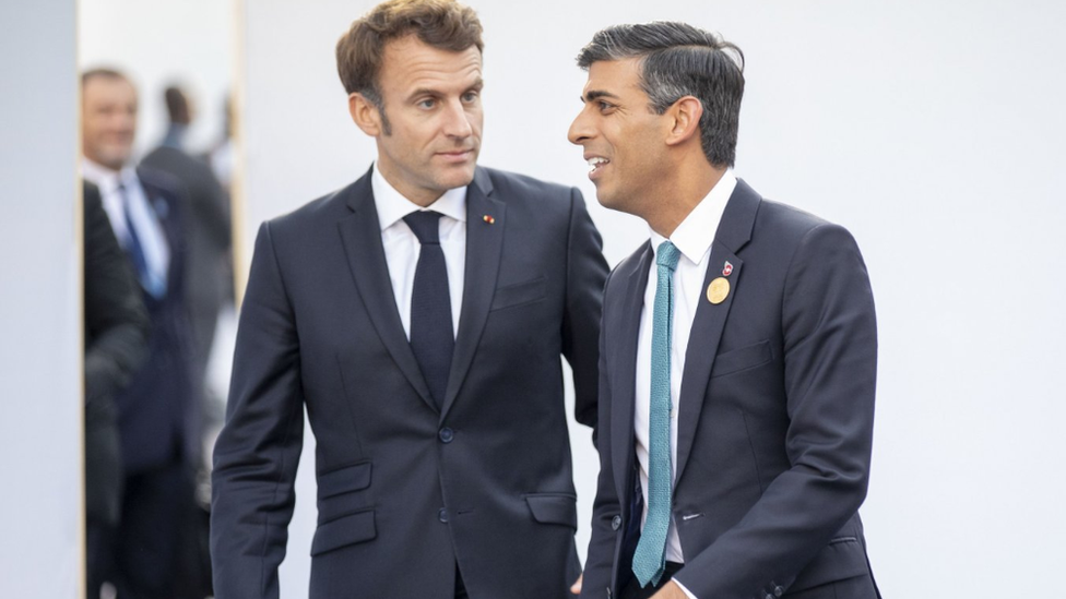 Prime Minister Rishi Sunak and French President Emmanuel Macron