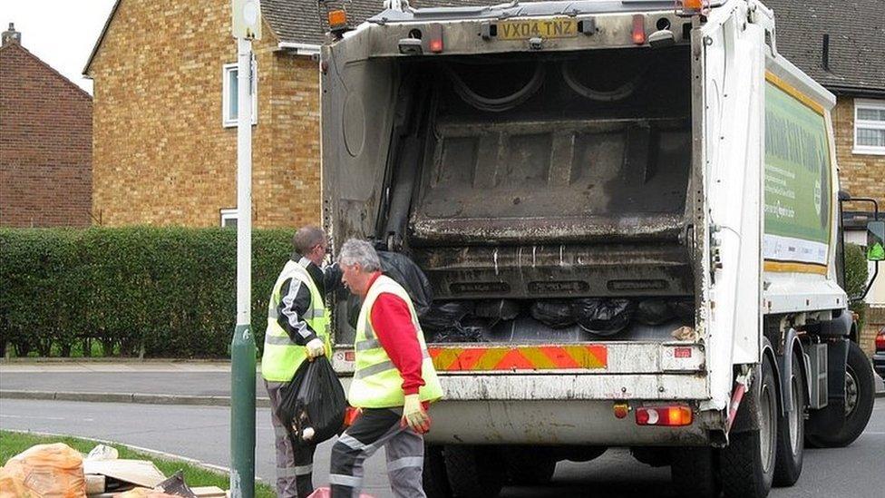 Refuse collectors in Essex