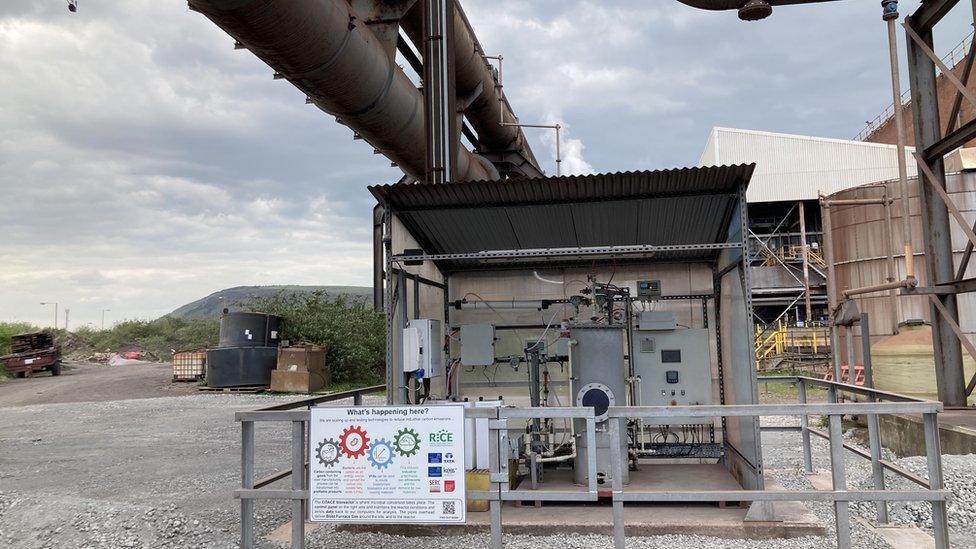 The pilot project at the Port Talbot steelworks