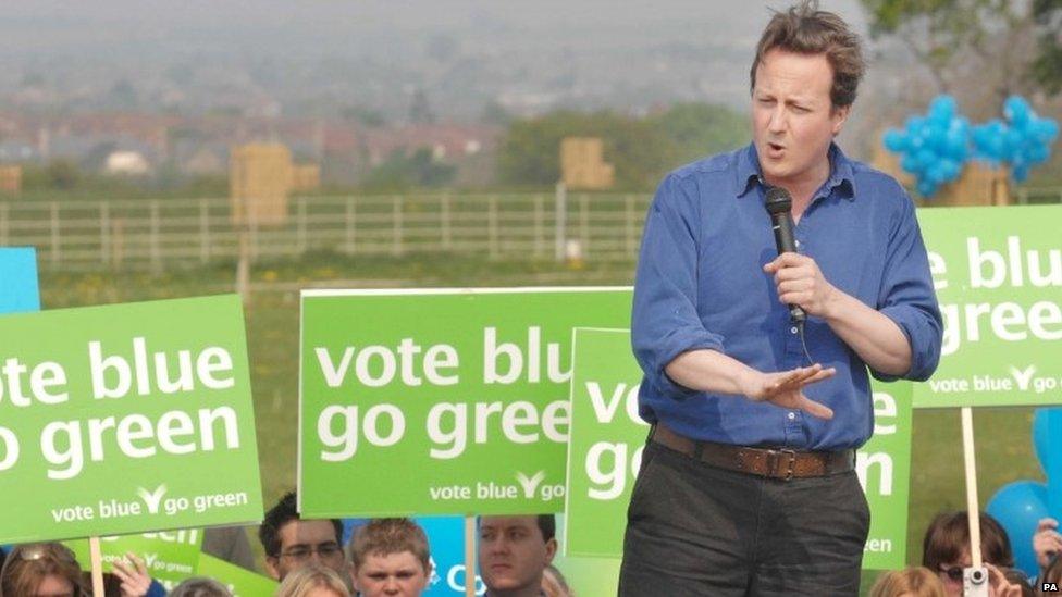 David Cameron campaigning in 2007