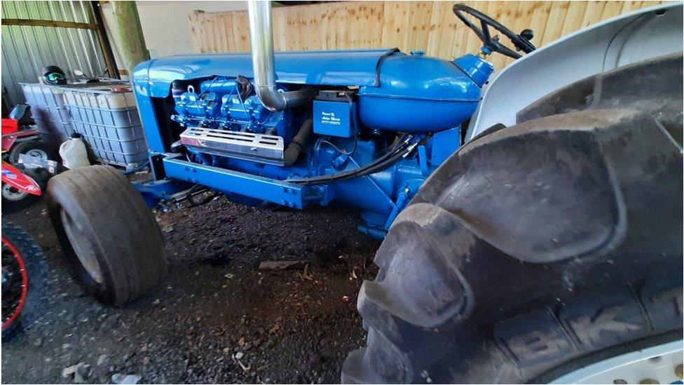 APWCF5 Perkins Tractor in Farm yard