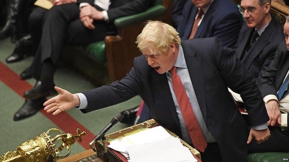 Boris Johnson in the House of Commons