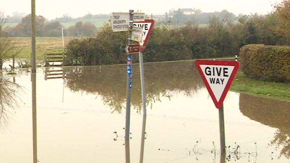 Flooded road