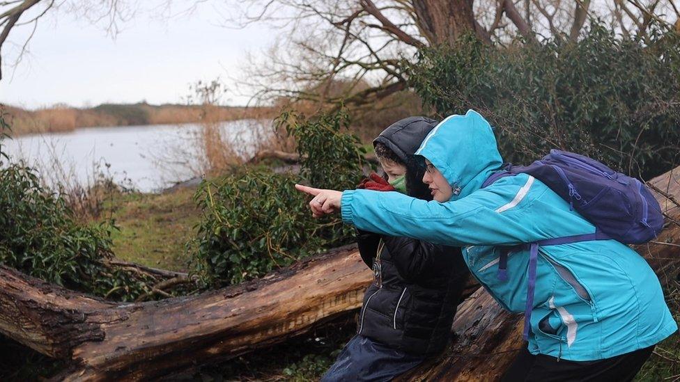 Vicky Campbell and her son Seb