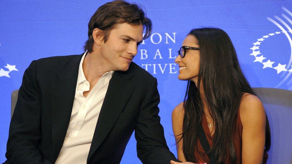 Aaron Kutcher and Demi Moore