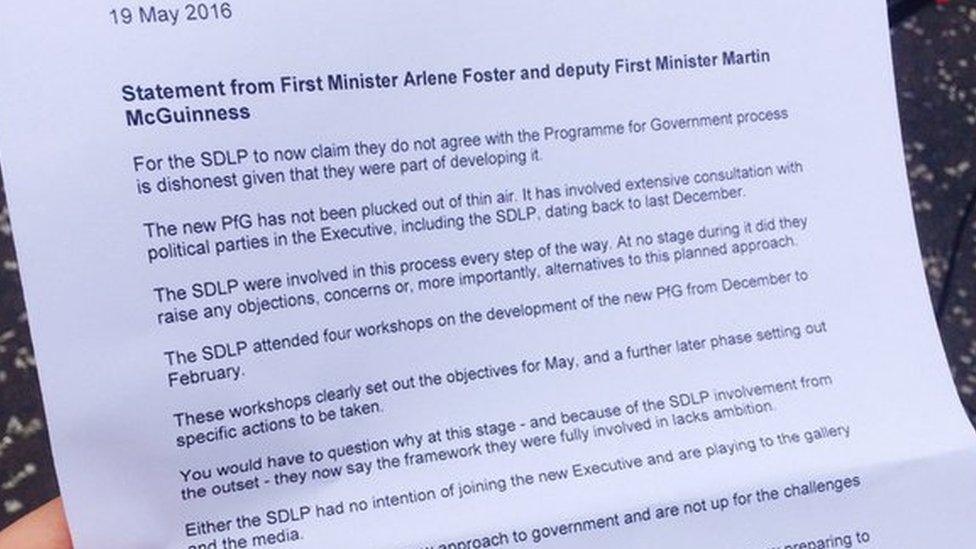 Ministers' statement