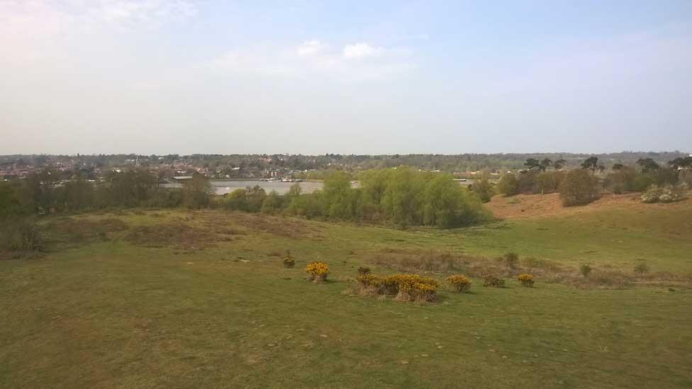 Sutton Hoo estate overlooking River Deben and Woodbridge