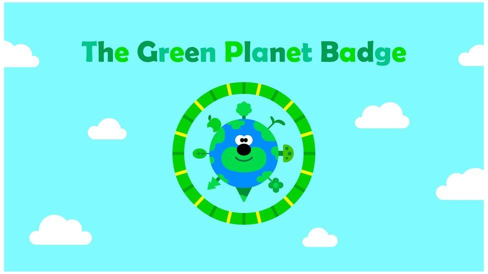 David Attenborough Green Planet Badge in Hey Duggee