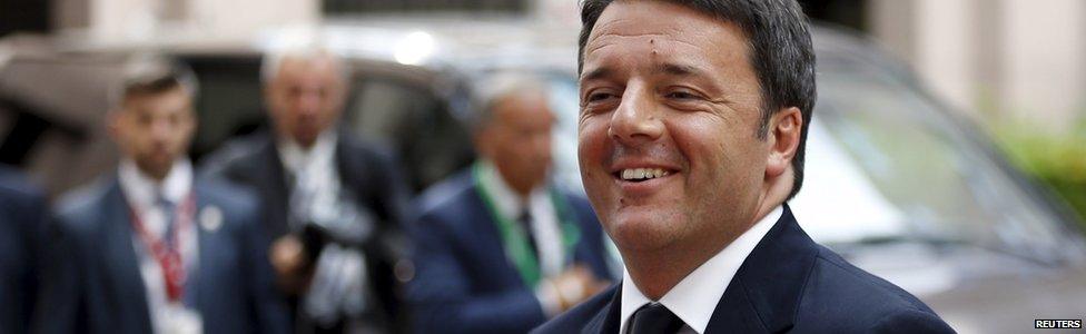 Italy's Prime Minister Matteo Renzi arrives at an emergency euro zone summit in Brussels, Belgium, July 7, 2015.