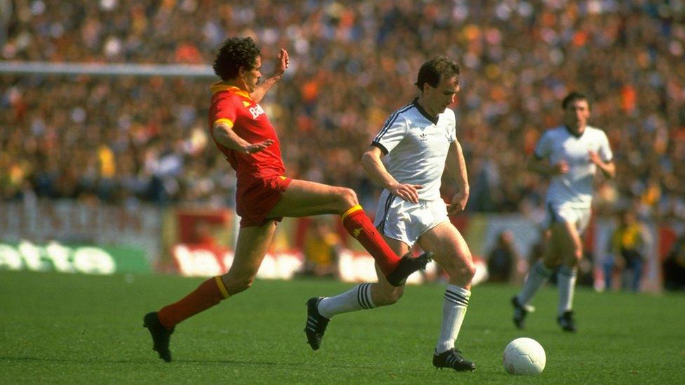 Dundee United playing against Roma