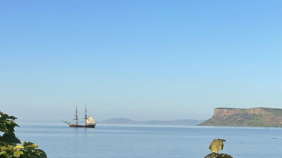 Boat in the water in Ballycastle