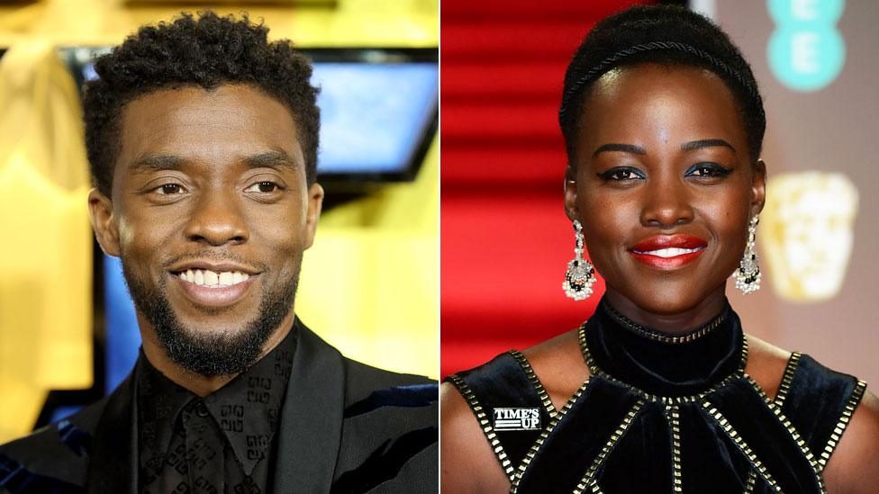 Chadwick Boseman and Lupita Nyong'o