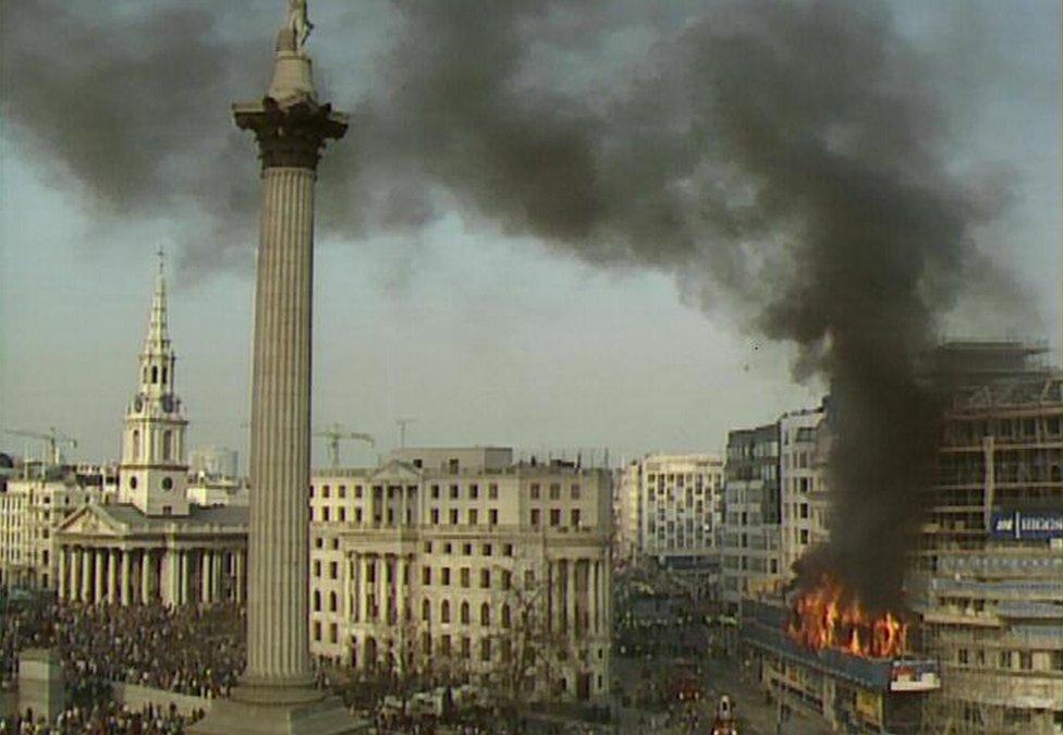 Trafalgar Square poll tax riot