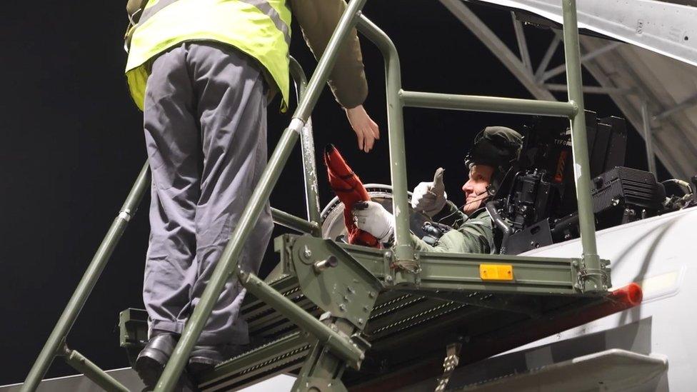 Typhoon scrambled in training exercise