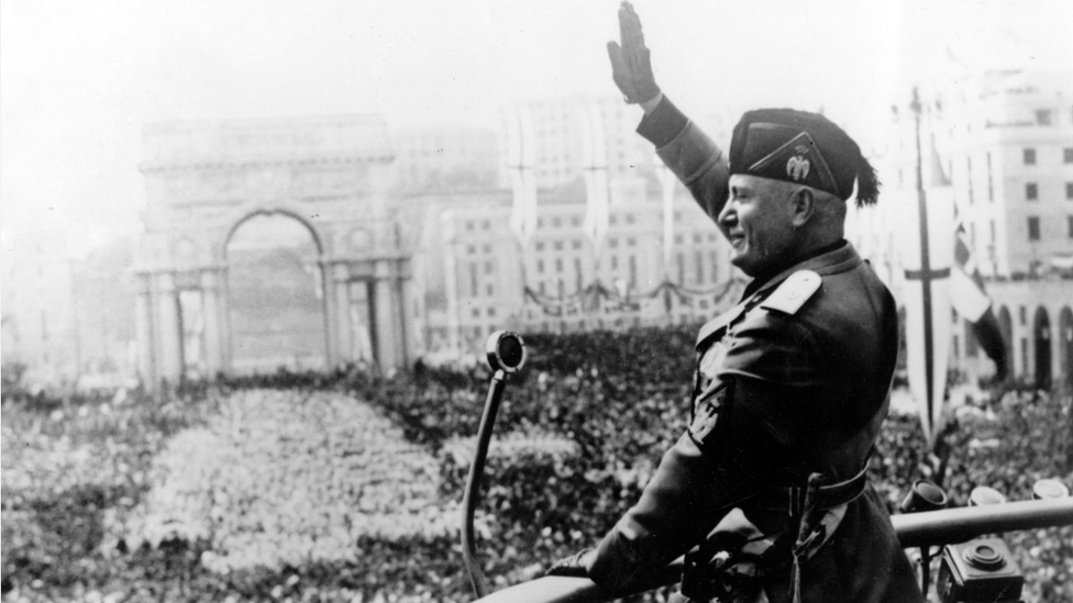 Italian dictator Benito Mussolini