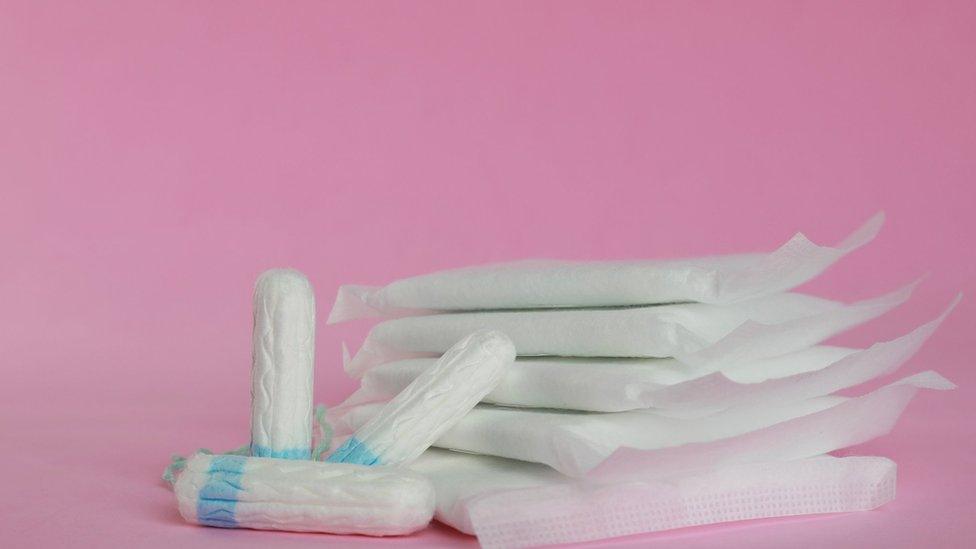 Pile of tampons and pads