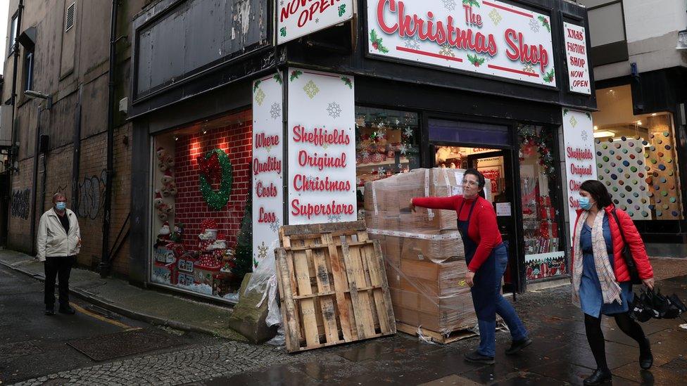 Christmas shop in Sheffield