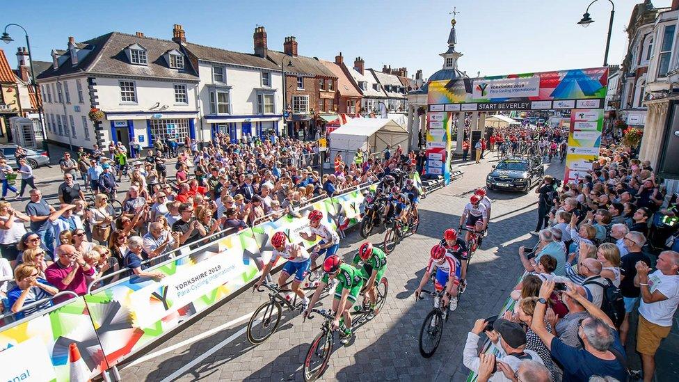 Crowds support the riders in Beverley