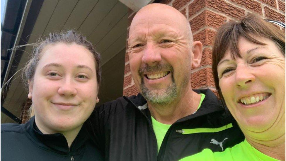 Anne, her husband Paul and daughter Sophie