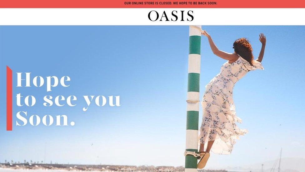 Oasis website screenshot