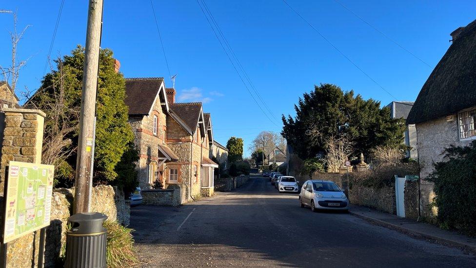 A general view of Bradford Abbas in Dorset